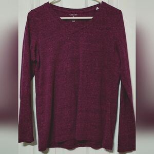 Women's Long Sleeve Burgundy Top